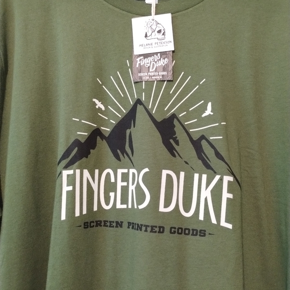 Fingers Duke Men's T Shirt Hunter Army Green size XXL Next Level Apparel NEW - Picture 5 of 7